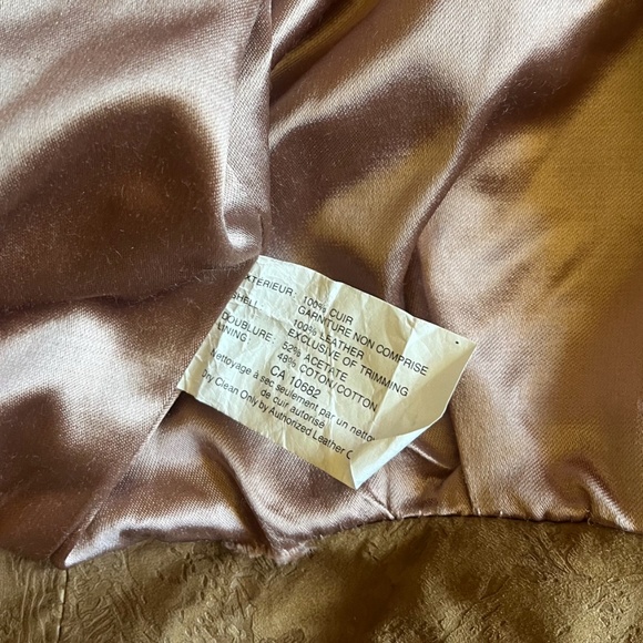 VINTAGE Brown 100% Leather Jacket - Picture 4 of 4